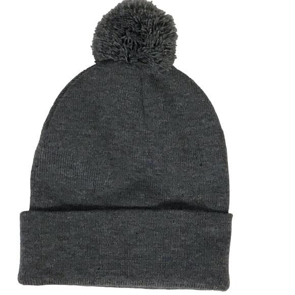 NEW Baileys Irish Cream Liquor Heather Charcoal Gray Pom Pom Beanie Hat Top OS - Picture 2 of 4